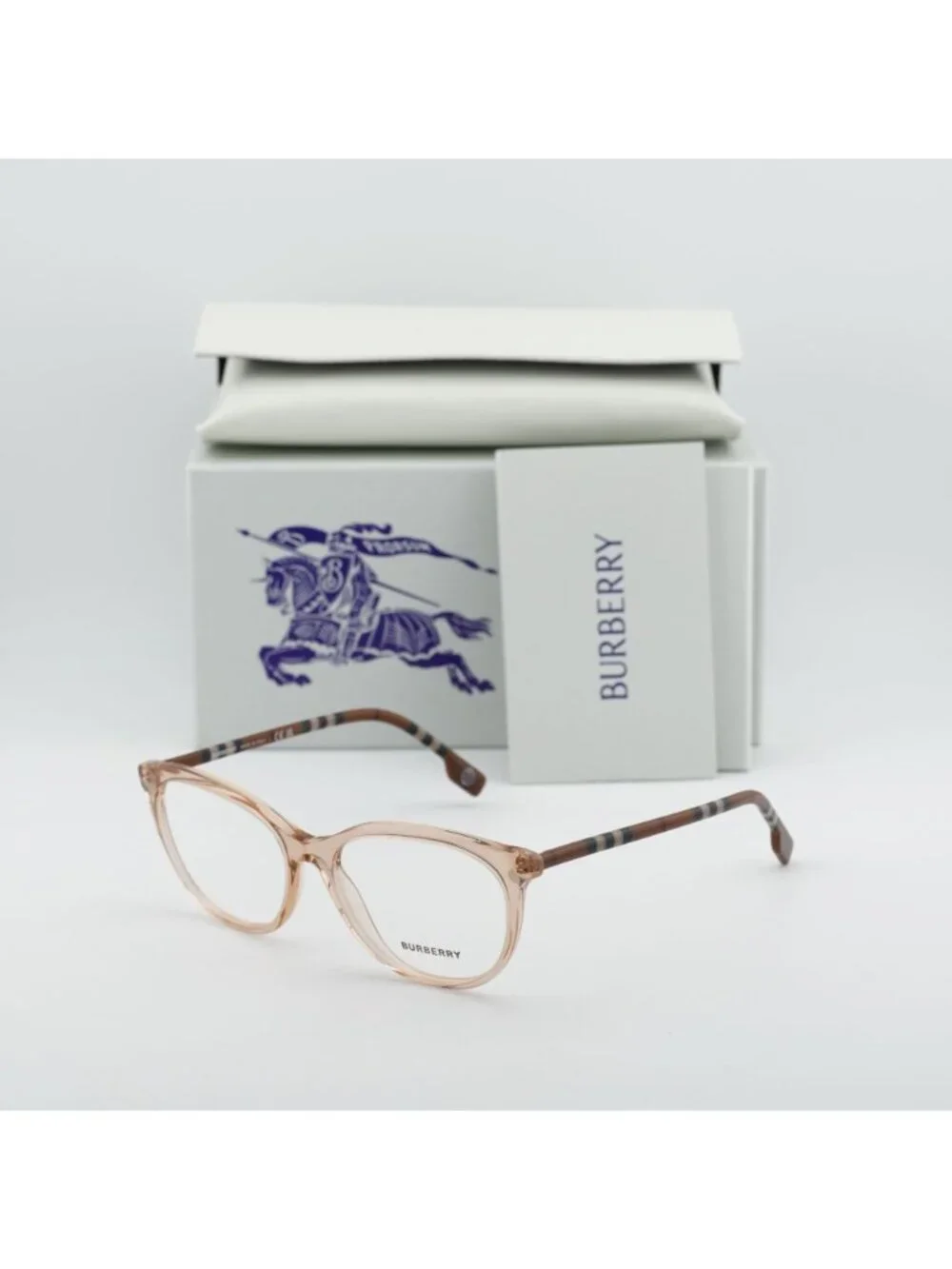 Burberry BE2389 4088 Eyeglasses Shiny Peach 52mm Geometric Frame